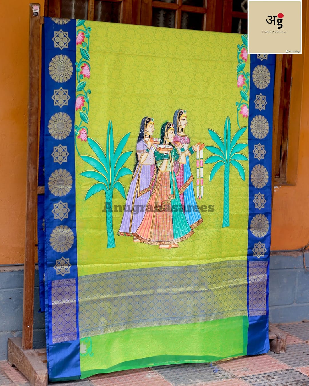 Hand Painted Sarees - Buy Hand Painted Cotton and Silk Sarees Online