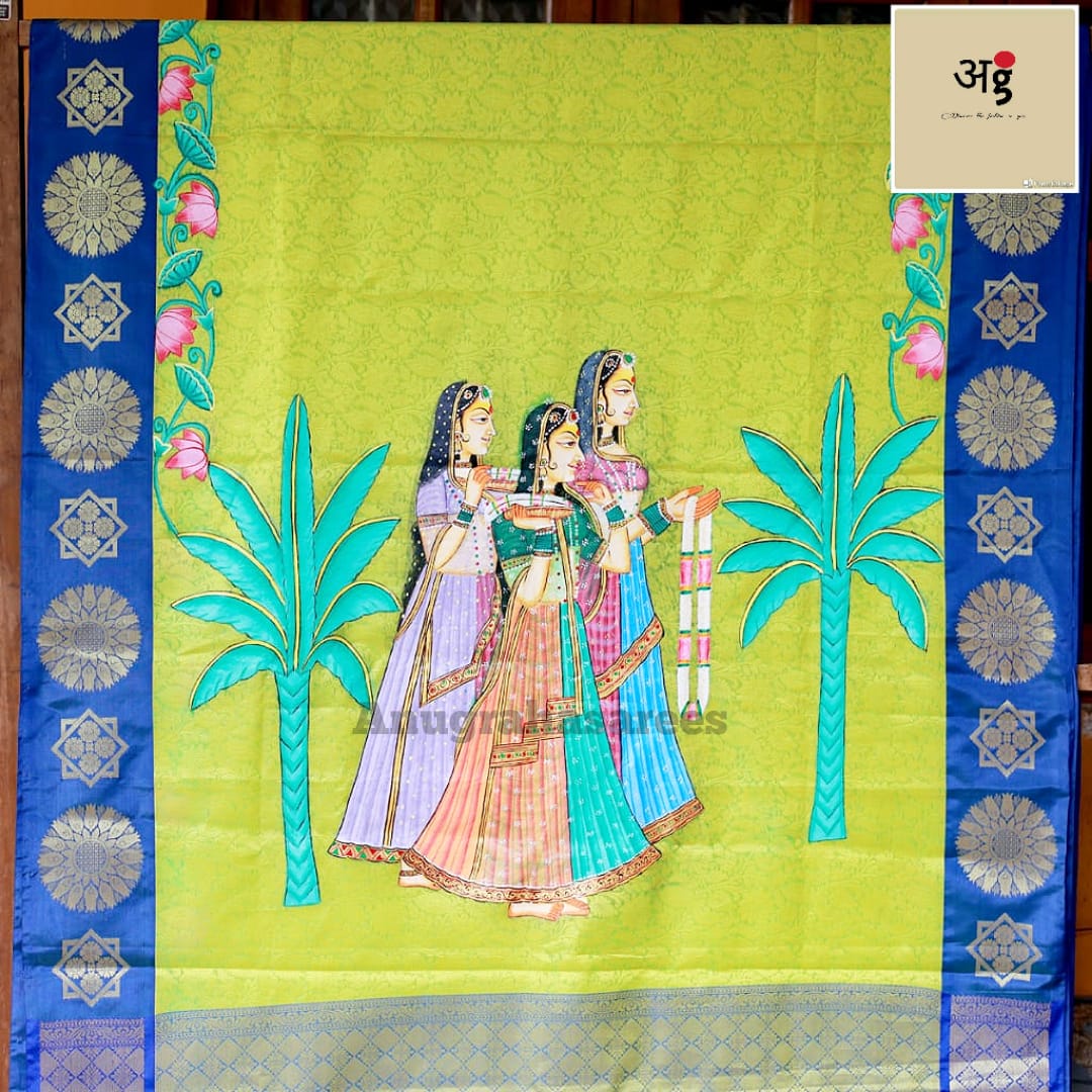 Fabric painting saree